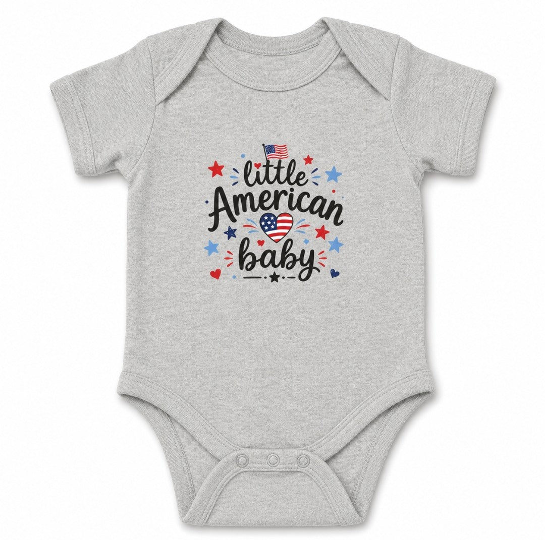 Patriotic Baby Bodysuit — Little American Baby Flag Infant Onesie - faithcovenant