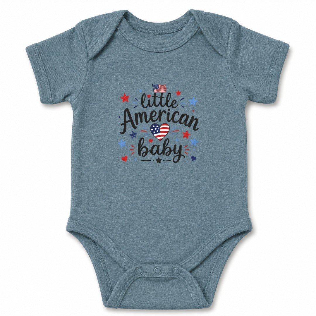 Patriotic Baby Bodysuit — Little American Baby Flag Infant Onesie - faithcovenant