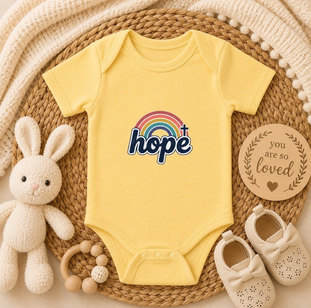 Infant Bodysuit - 'Hope' Rainbow Baby Onesie - faithcovenant