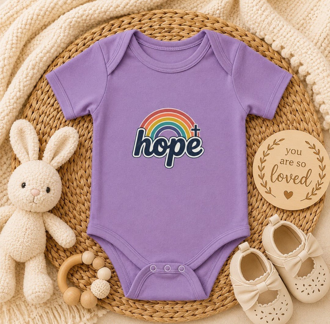 Infant Bodysuit - 'Hope' Rainbow Baby Onesie - faithcovenant