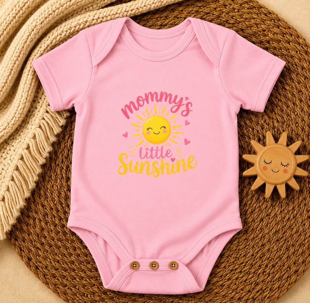 Baby Bodysuit - "Mommy's Little Sunshine" Cute Sun Graphic Infant Onesie - faithcovenant