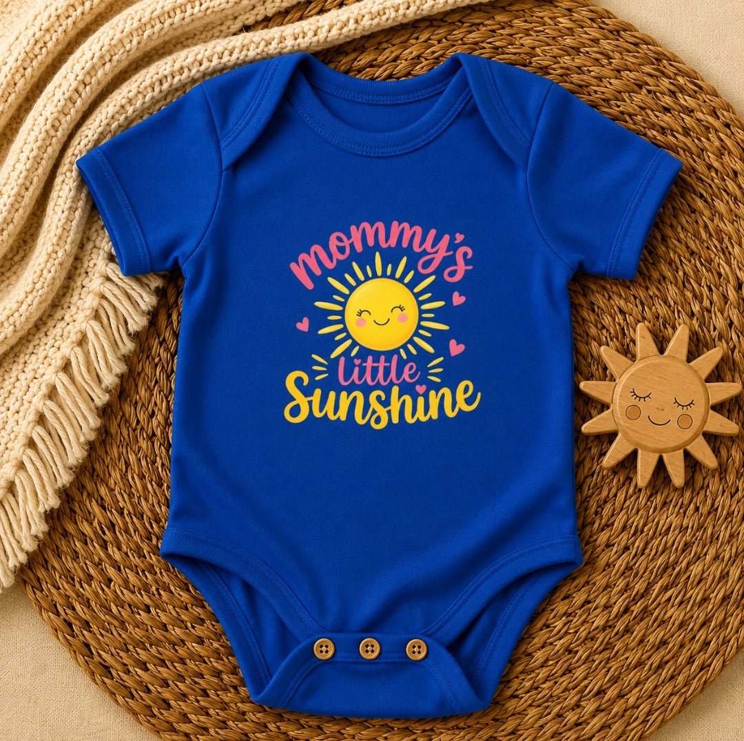 Baby Bodysuit - "Mommy's Little Sunshine" Cute Sun Graphic Infant Onesie - faithcovenant
