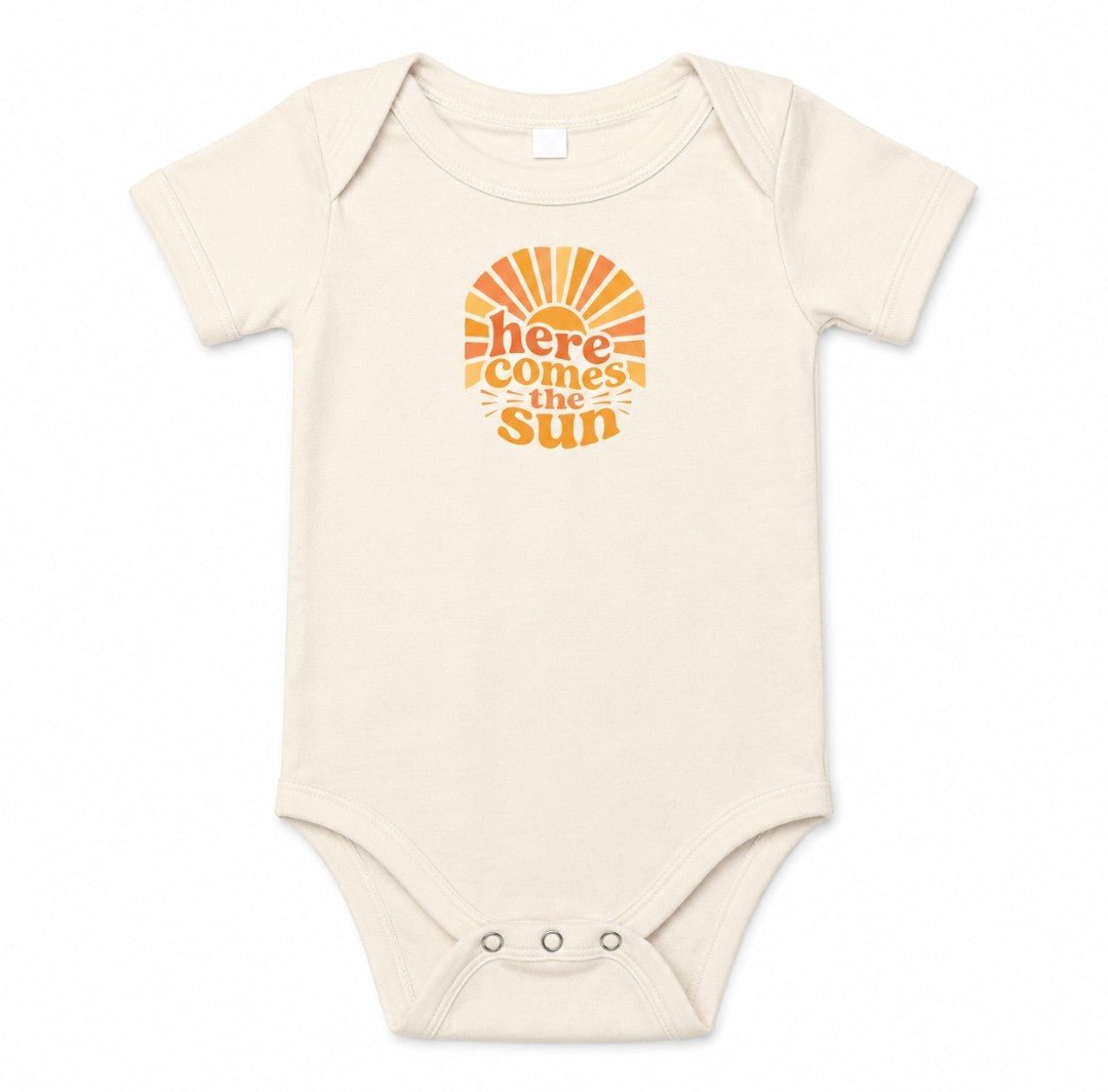 Here Comes The Sun Infant One-Piece — Cute Baby Bodysuit - faithcovenant