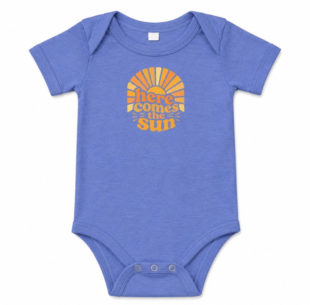 Here Comes The Sun Infant One-Piece — Cute Baby Bodysuit - faithcovenant