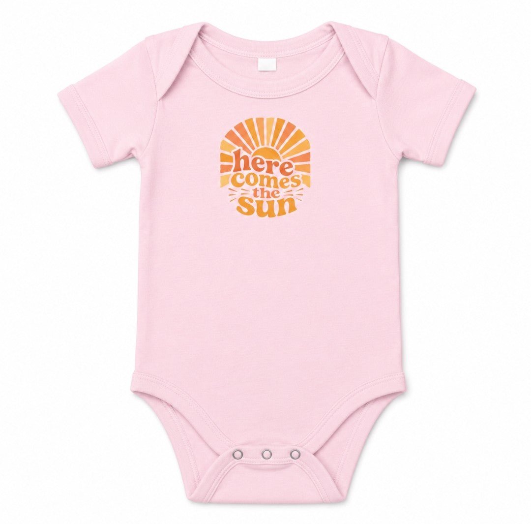 Here Comes The Sun Infant One-Piece — Cute Baby Bodysuit - faithcovenant