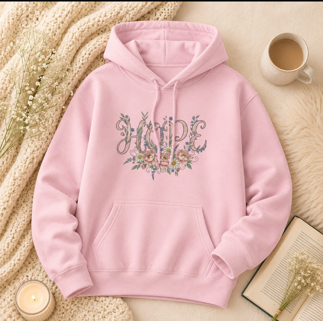Hope Floral Faith Hoodie — Inspirational Scripture-Inspired Sweatshirt