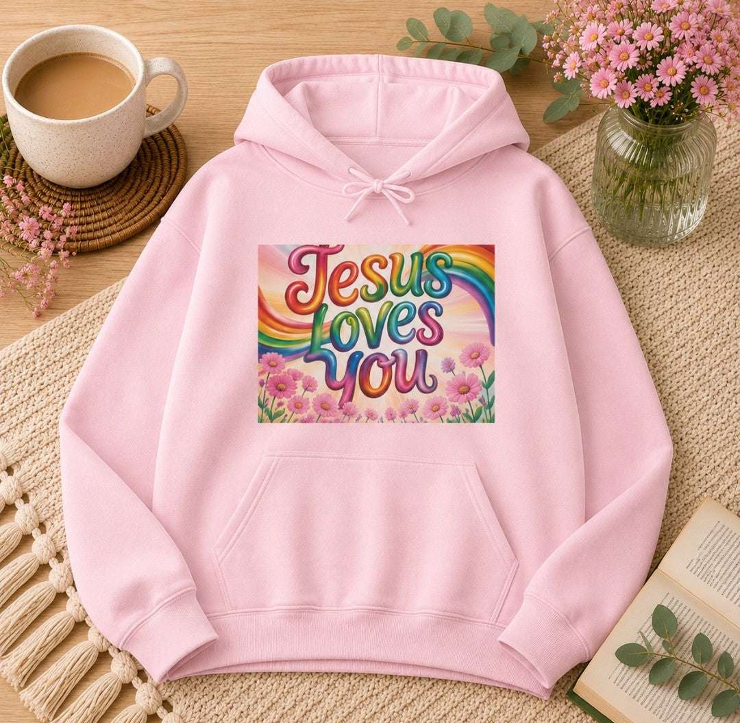 Jesus Loves You Hoodie, Faith Sweatshirt, Faith Hoodie, Christian Apparel - faithcovenant