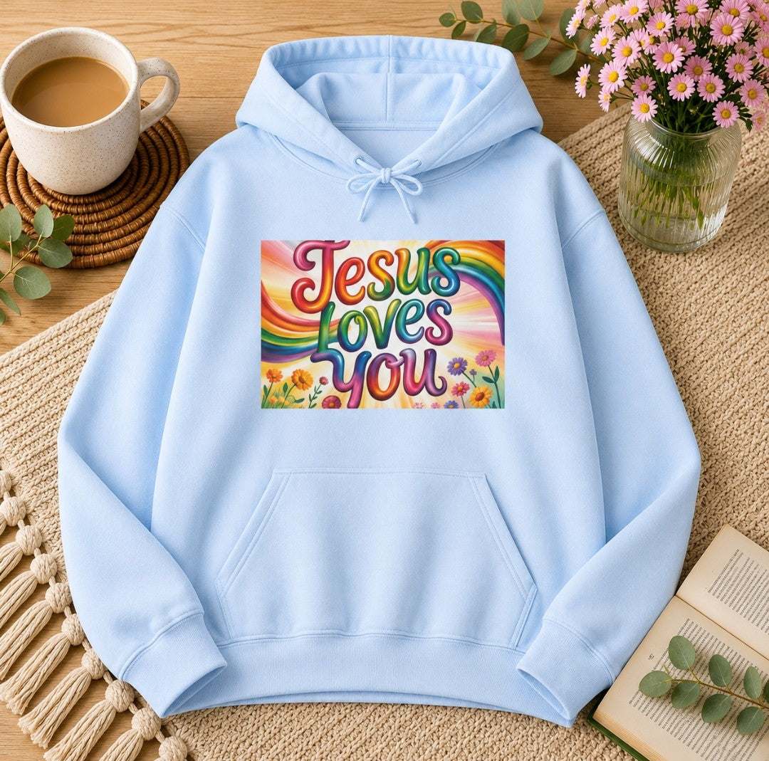Jesus Loves You Hoodie, Faith Sweatshirt, Faith Hoodie, Christian Apparel - faithcovenant