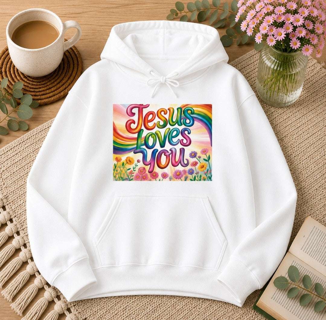 Jesus Loves You Hoodie, Faith Sweatshirt, Faith Hoodie, Christian Apparel - faithcovenant