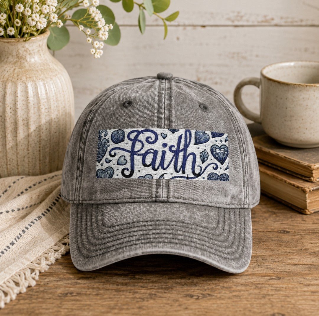 Embroidered Cap - Faith Vintage Design, Faith Apparel, Women's Cap - faithcovenant