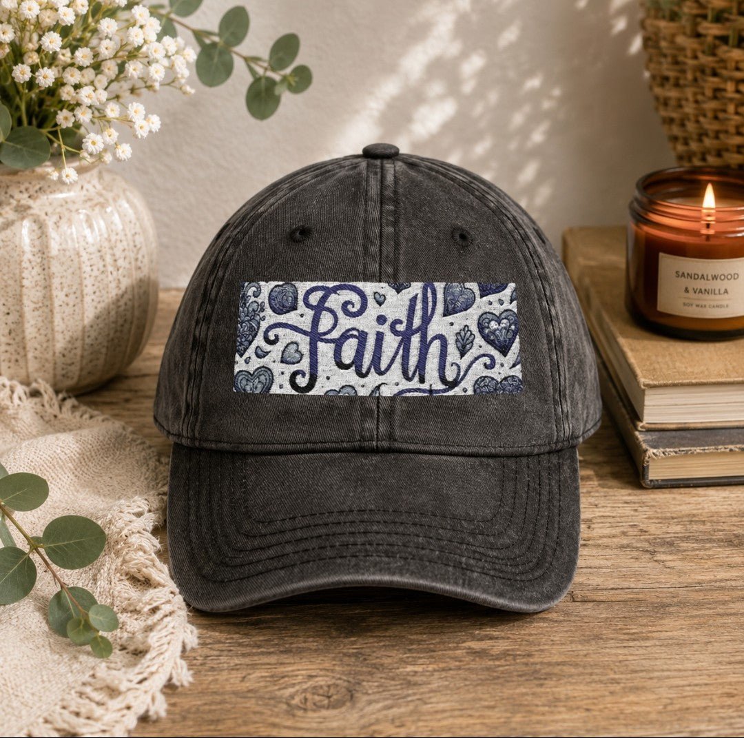 Embroidered Cap - Faith Vintage Design, Faith Apparel, Women's Cap - faithcovenant
