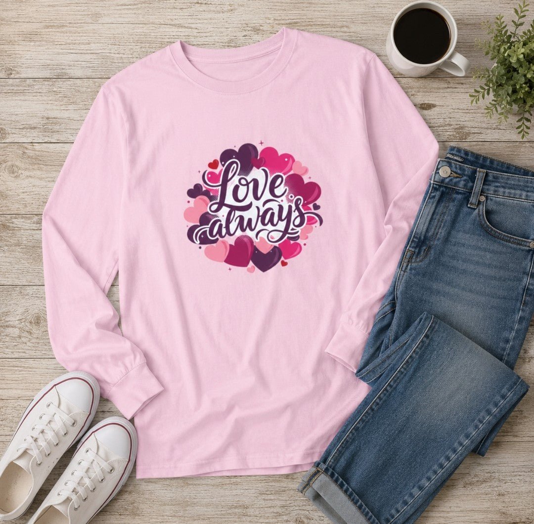 Love Always Heart Long Sleeve T-Shirt - faithcovenant