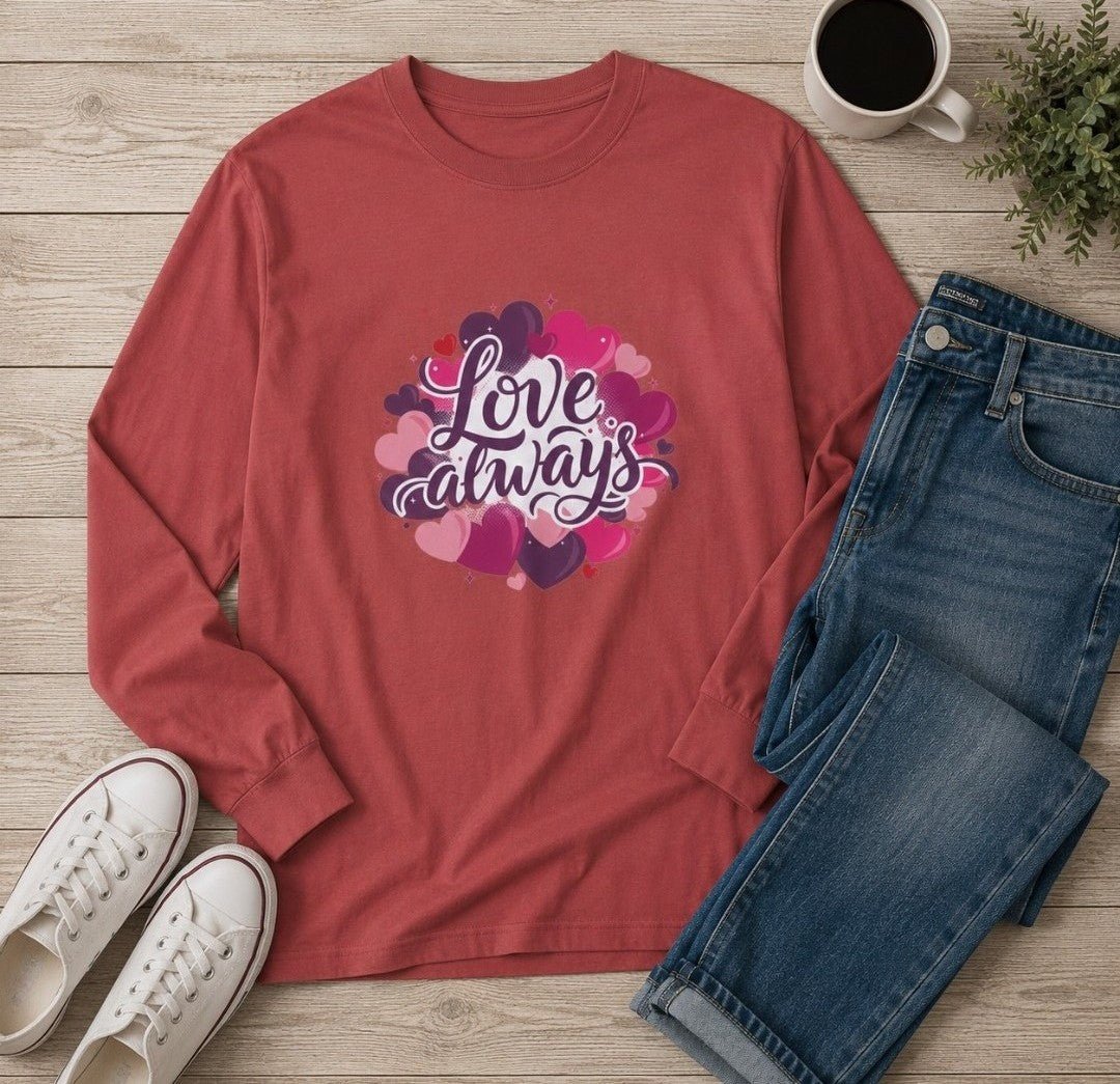Love Always Heart Long Sleeve T-Shirt - faithcovenant