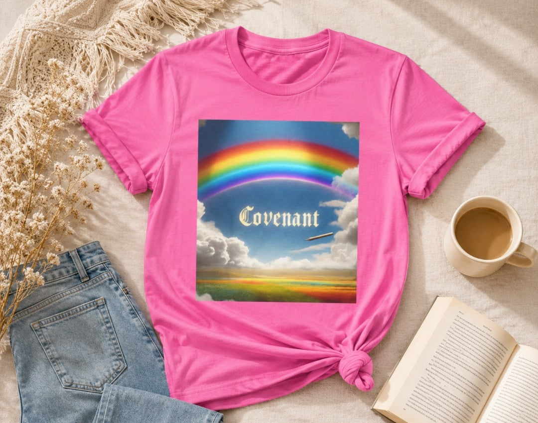 Covenant Rainbow Tee, Faith Shirt, Christian Apparel