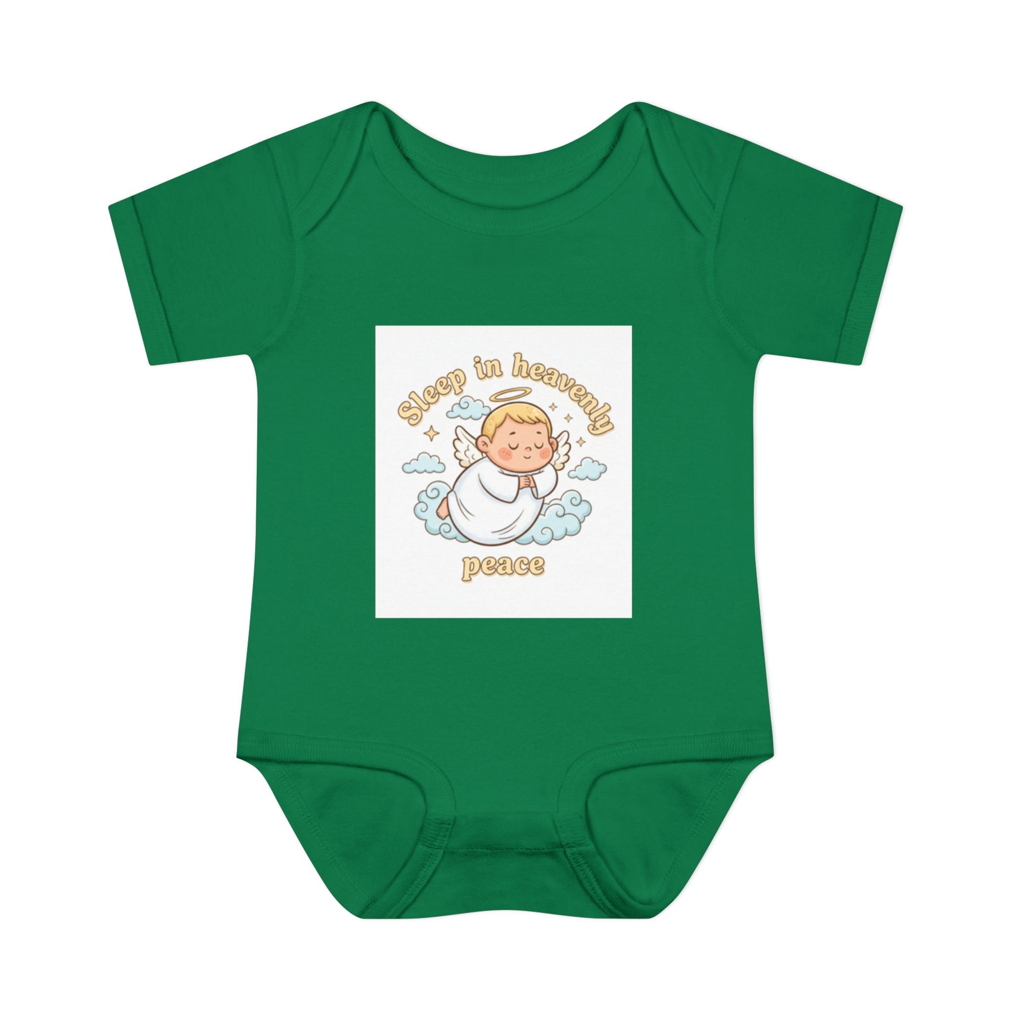 Infant Bodysuit "Sleep in Heavenly Peace" Infant Bodysuit dark green