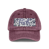 Embroidered Cap - Faith Vintage Design, Faith Apparel, Women's Cap