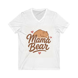 Mama Bear V-Neck Tee, Cute Mom Shirt, Comfortable Tee