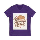 Mama Bear V-Neck Tee, Cute Mom Shirt, Comfortable Tee