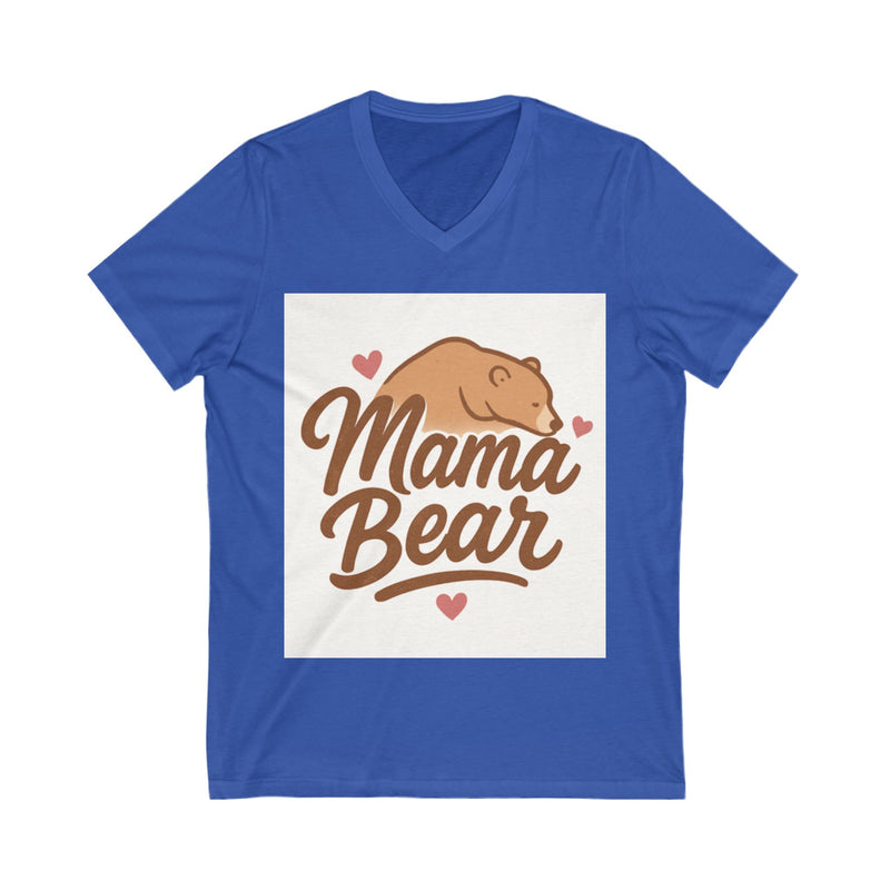 Mama Bear V-Neck Tee, Cute Mom Shirt, Comfortable Tee