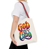God is Good Tote, Christian Tote, Faith Statement Tote