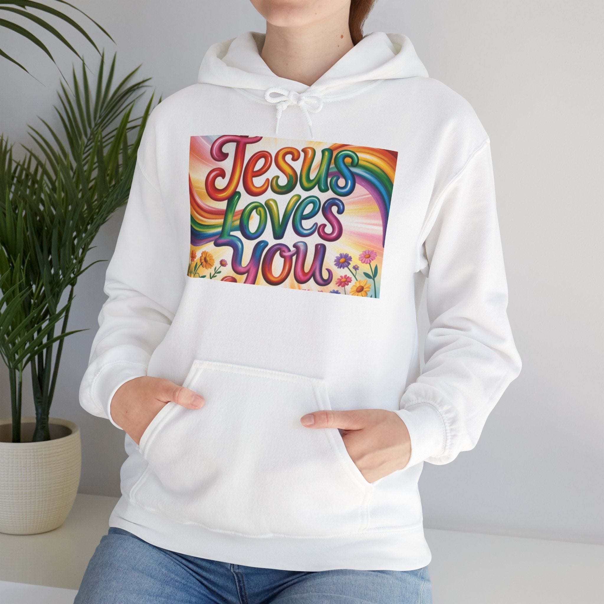 Jesus Loves You Hoodie, Faith Sweatshirt, Faith Hoodie, Christian Apparel Printify