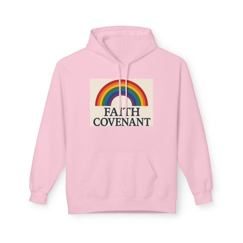 Faith Covenant Rainbow Hoodie — Retro Inspirational Christian Pullover