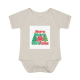 Infant Bodysuit — "Merry Merry Christmas Tree" Holiday Onesie Printify