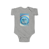 Rainbow Child of God Infant Bodysuit, Cute Baby Outfit, Christian Baby Wear