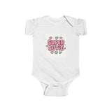 Girls Super Cutie Bodysuit, Baby Girl Outfit, Baby Shower Gift Printify