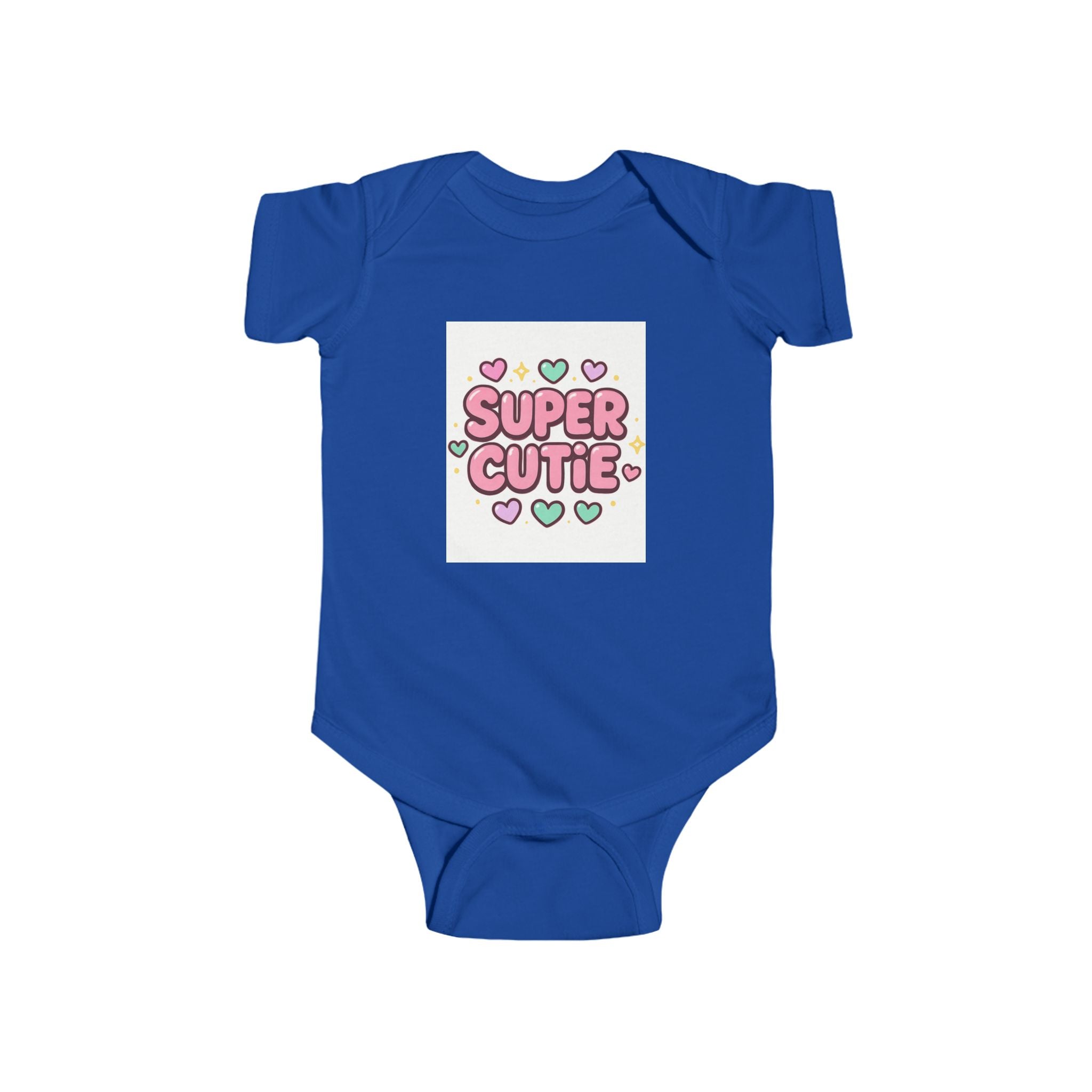 christian gifts Girls Super Cutie Bodysuit, Baby Girl Outfit, dark blue