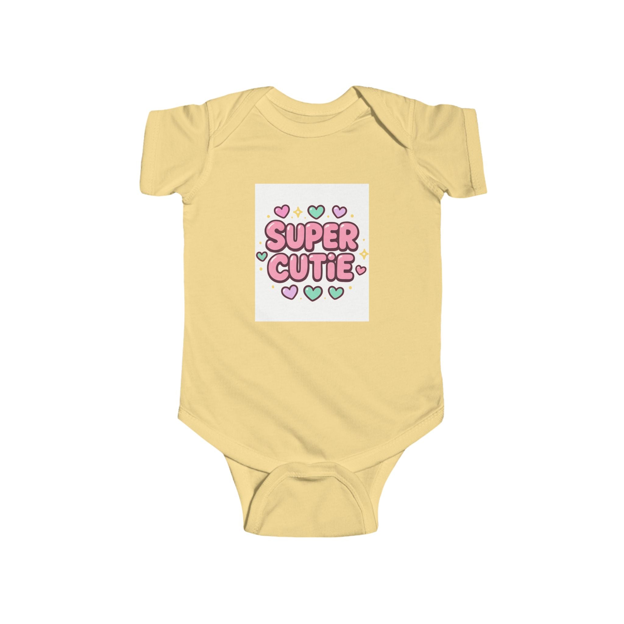 christian gifts Girls Super Cutie Bodysuit, Baby Girl Outfit,  yellow