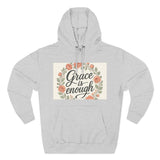 Grace is Enough Floral Hoodie, Cozy Gift for Mom, Faith-Based Clothing