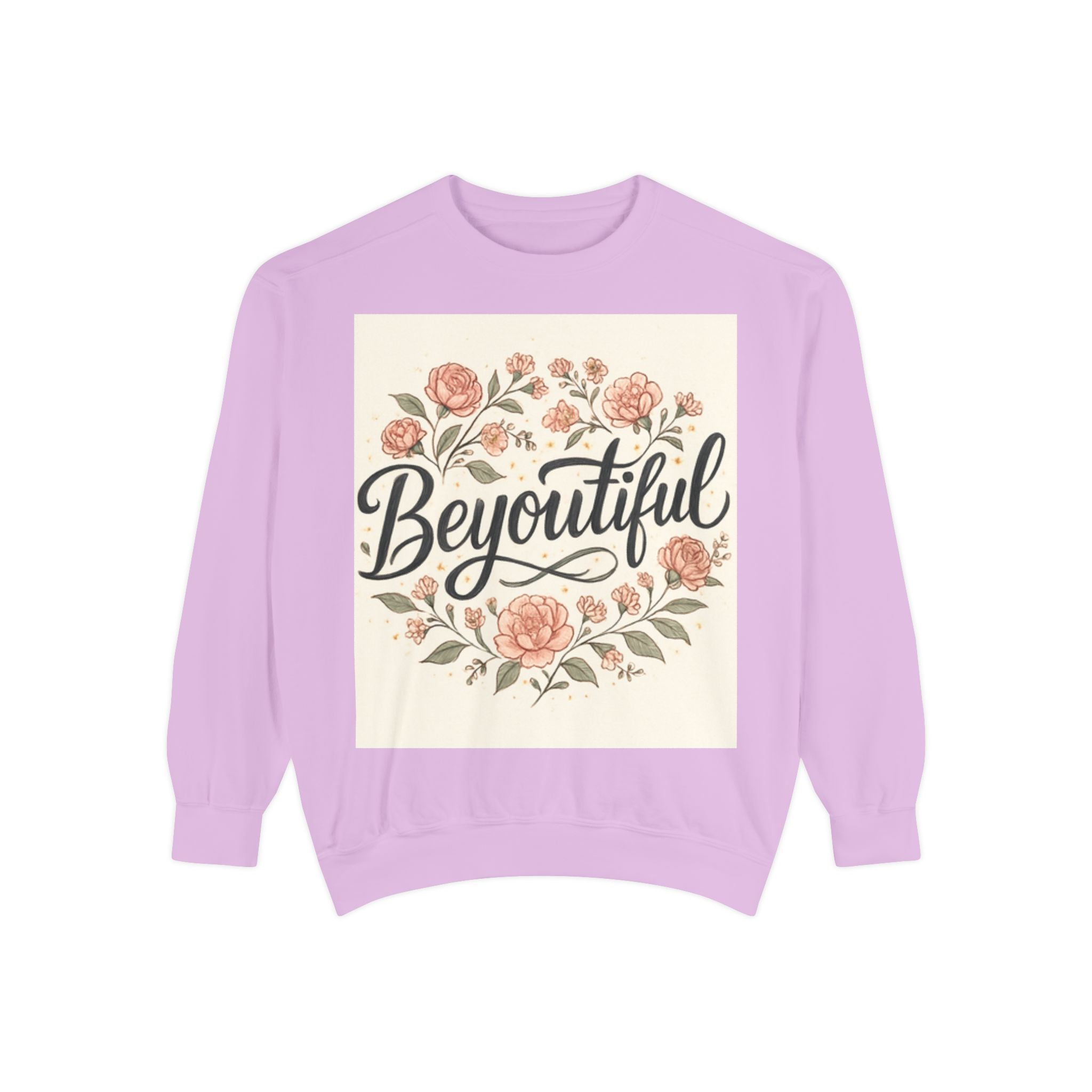 christian sweatshirt Beyoutiful Floral Sweatshirt, Cozy Sweatshirt pink