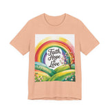 Faith, Hope & Love, Rainbow Graphic Tee, Faith Shirt