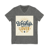 Worship Lover Tee, V Neck Shirt, Praise and Worship Printify
