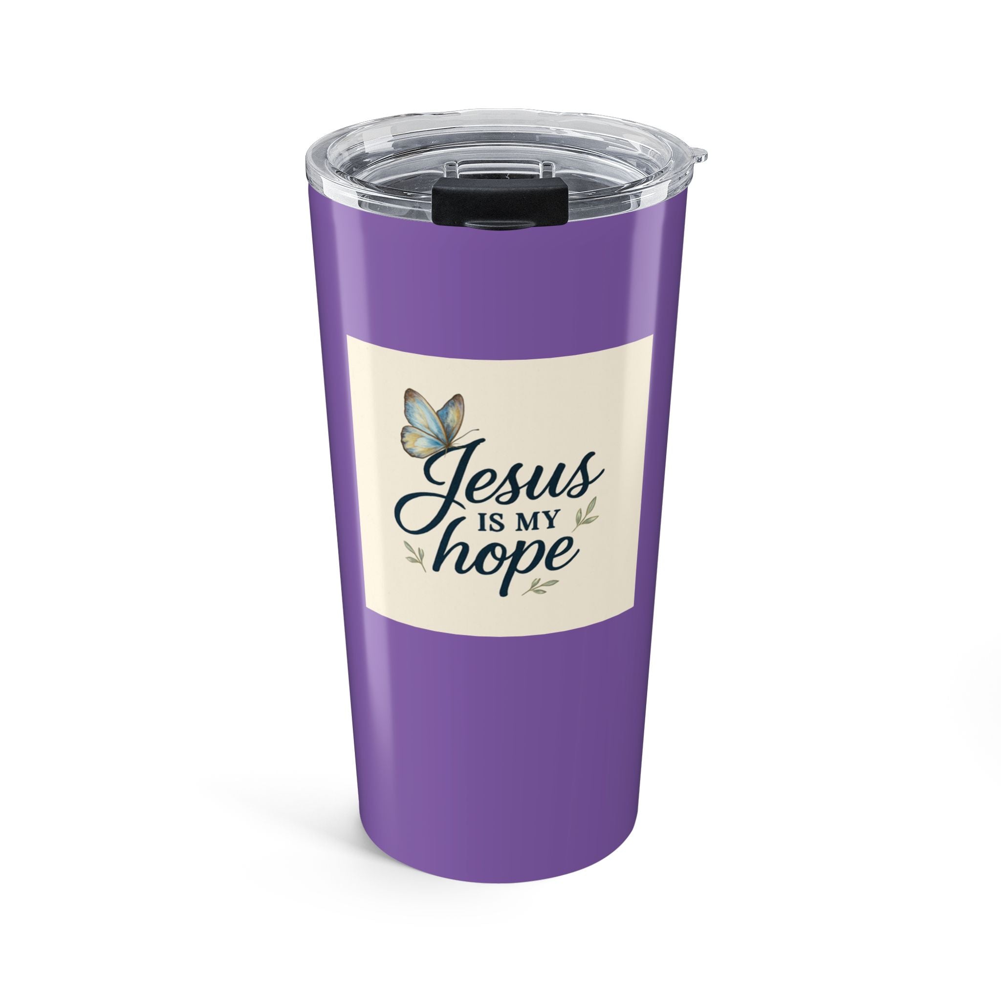 Hope Butterfly Tumbler 20oz - Jesus Inspirational Quote Design, Christian Tumbler Printify