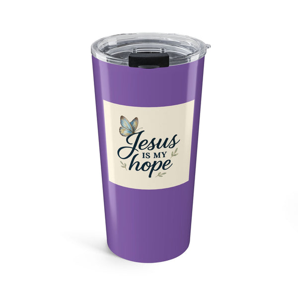 Hope Butterfly Tumbler 20oz - Jesus Inspirational Quote Design, Christian Tumbler
