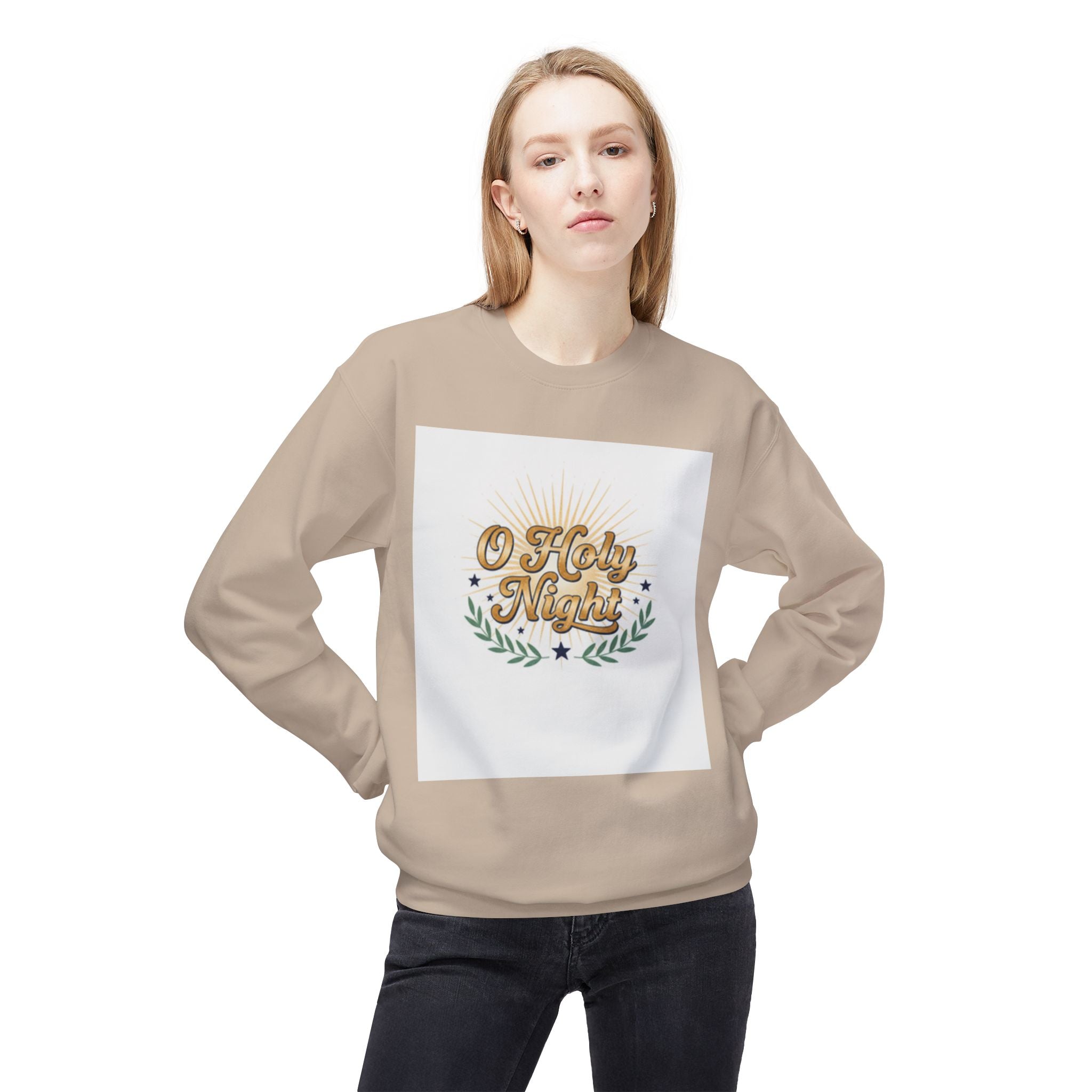 christian sweatshirt O Holy Night Christmas Crewneck Sweatshirt skin