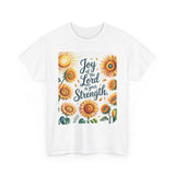 Joy of the Lord Sunflower Tee, Faith Shirt, Faith Based Apparel