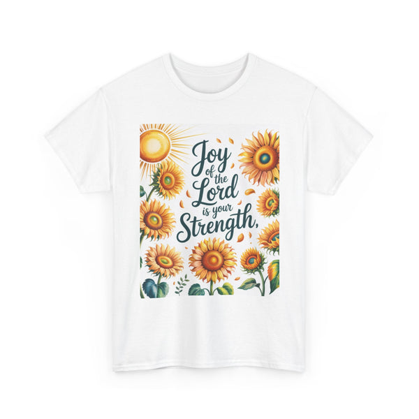 Joy of the Lord Sunflower Tee, Faith Shirt, Faith Based Apparel