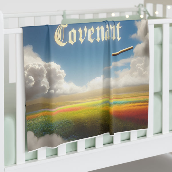 Rainbow Covenant Baby Swaddle Blanket – Nursery Decor, Cozy Blanket