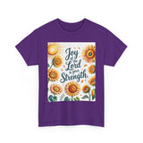 Joy of the Lord Sunflower Tee, Faith Shirt, Faith Based Apparel