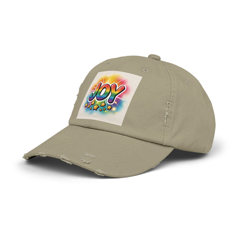 Joy Distressed Cap, Casual Wear, Distressed Cap