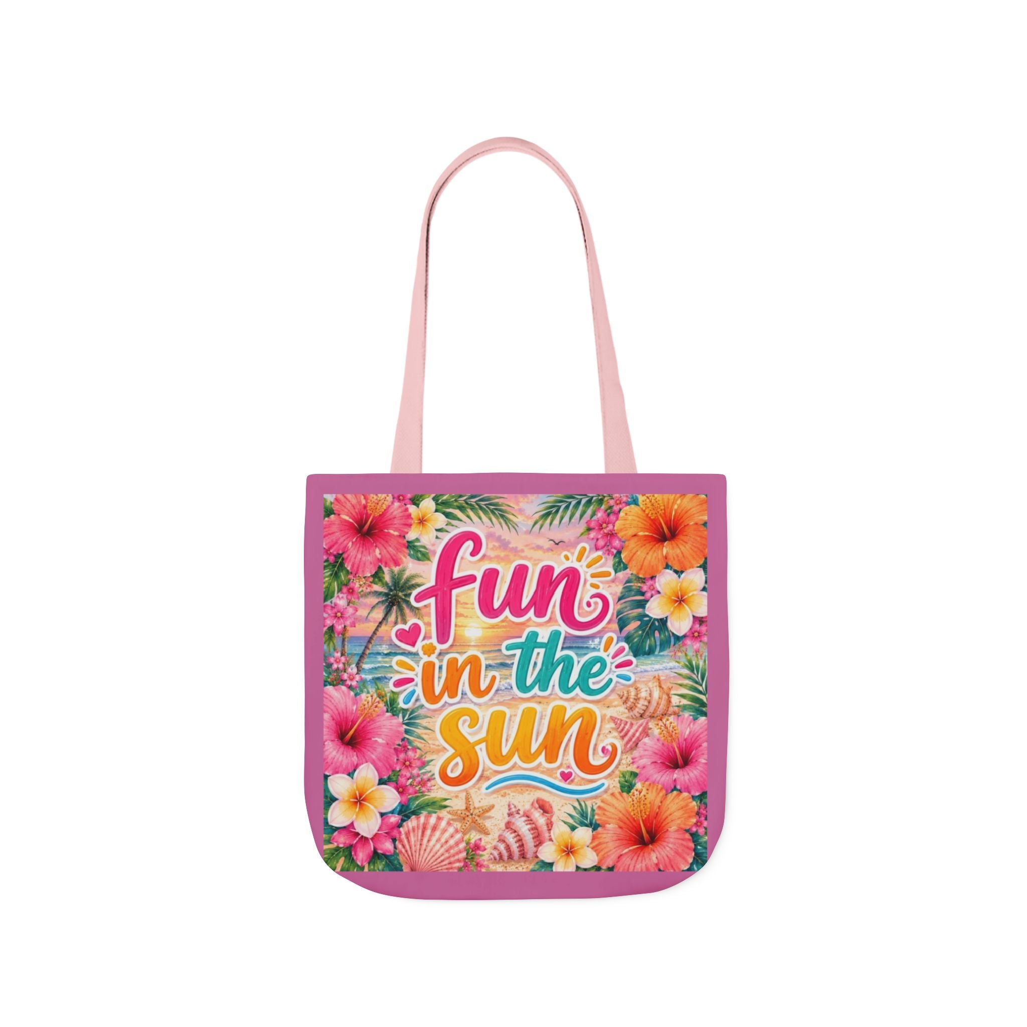 Fun in the Sun Floral Canvas Tote