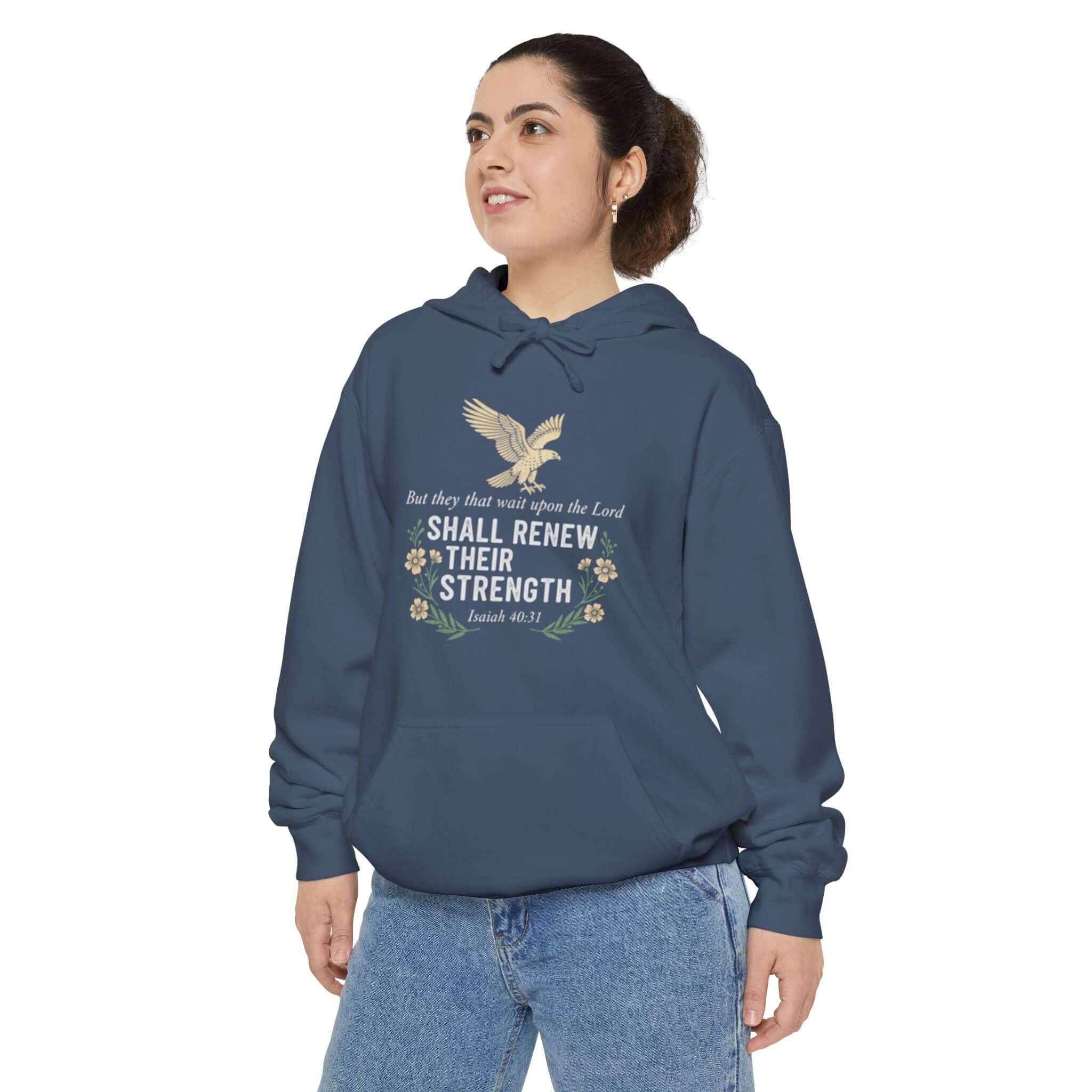 Slate Infant apparel Hoodie blueIsaiah 40:31 Faith Hoodie