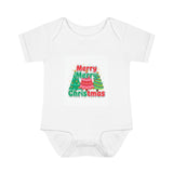 Infant Bodysuit — "Merry Merry Christmas Tree" Holiday Onesie Printify