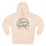 Grace is Enough Floral Hoodie, Cozy Gift for Mom, Faith-Based Clothing