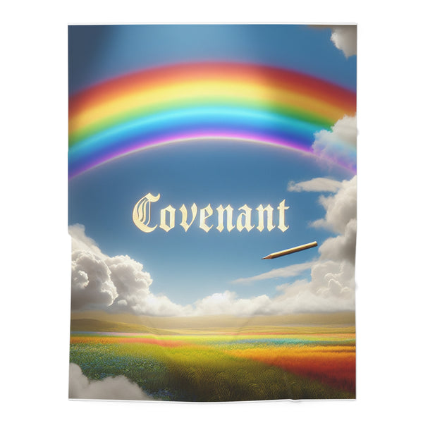 Rainbow Covenant Baby Swaddle Blanket – Nursery Decor, Cozy Blanket