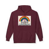 Faith Covenant Rainbow Hoodie — Retro Inspirational Christian Pullover
