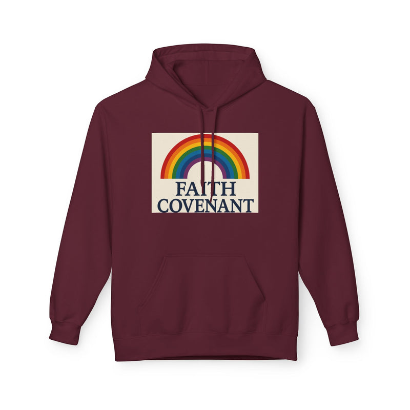 Faith Covenant Rainbow Hoodie — Retro Inspirational Christian Pullover